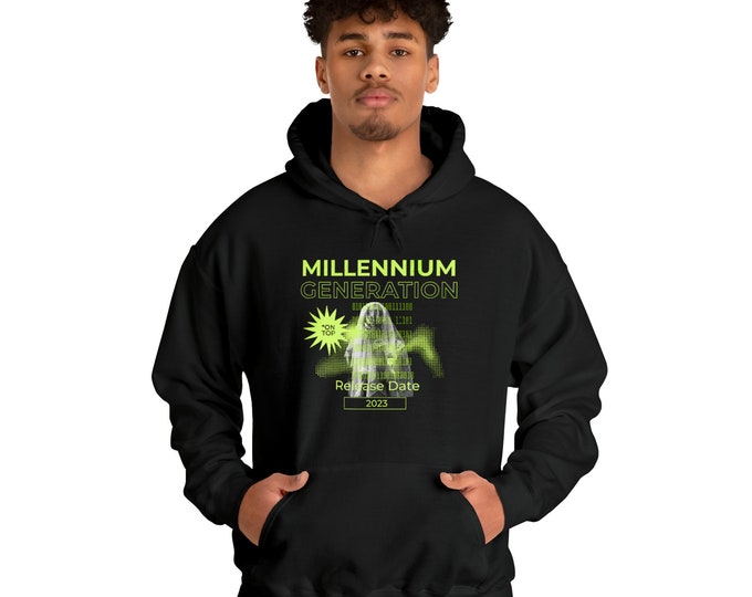 Teen and Youth Hoodie, Millennial Generation, Creative Design, Trending Sweatshirt, Teen Hoodie