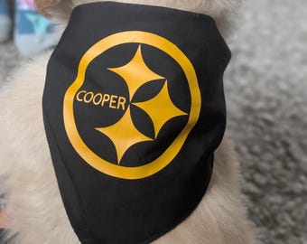 Personalized Dog Bandana: Pittsburgh Steelers Edition
