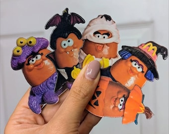 Vintage McNugget Halloween Magnets: 90s Nostalgia Fridge Decor