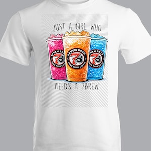 7brew lover PNG Datei - Instant Download - Tshirt Grafik - nur ein Mädchen-7brew Lover