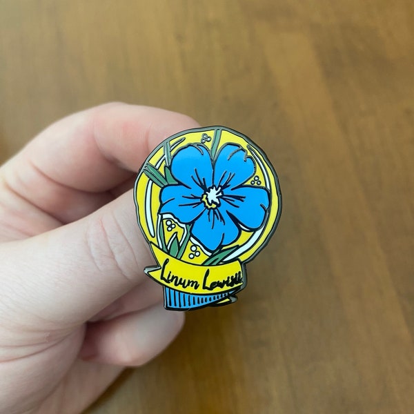 Blue Flax Hard Enamel Pin