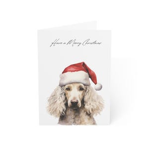 Standard Poodle Christmas Cards- Personalized Holiday Greeting- Matte Finish- Blank Inside- Dog Card- Animal Christmas Card- Dog Notecard