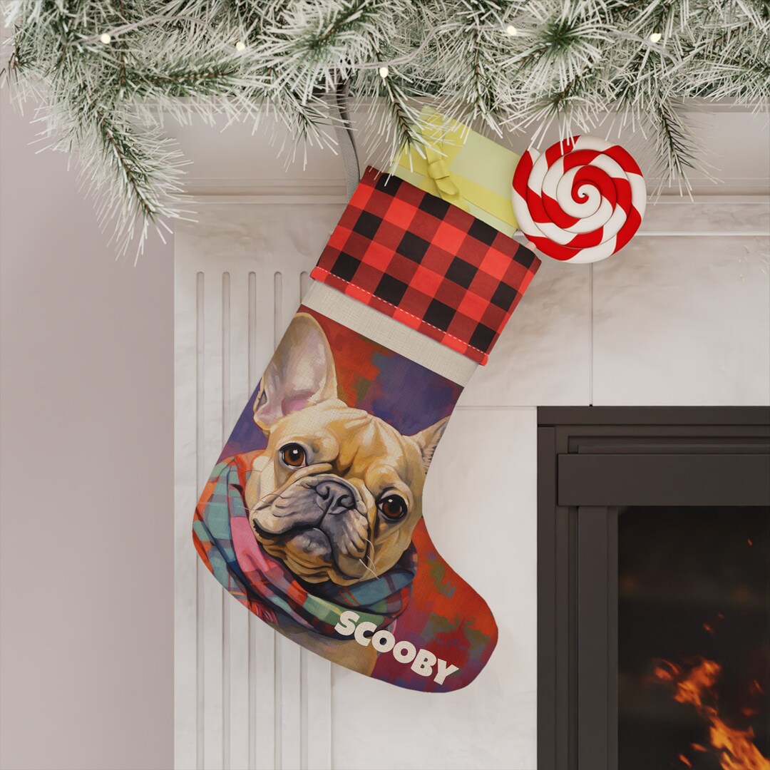 Personalized Tan French Bulldog Stocking Pet Fur Baby Dog Etsy