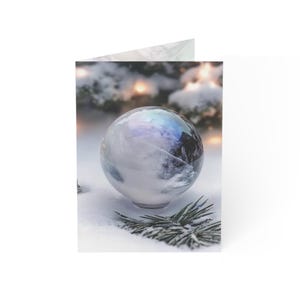 Regenboog maansteen vakantiewenskaart - 5 x 7 aanpasbaar ontwerp - voor vrede, intuïtie - reikikristallen kerstkaart 10-pack