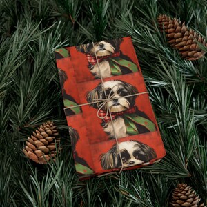 Gift Wrap Papers- Shih Tzu- Dog Holiday Wrapping Paper
