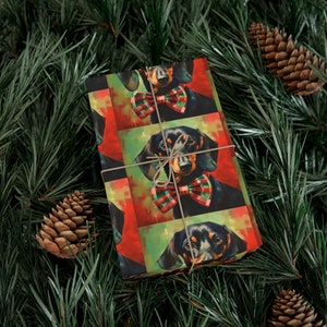 Gift Wrap Christmas Papers- Dachshund Weiner Dog Holiday Wrapping Paper