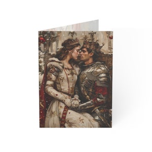 Camelot King Arthur Christmas Greeting Cards- Personalized Fairytale Holiday- Queen Guinevere Lancelot- Knights of the Round Table