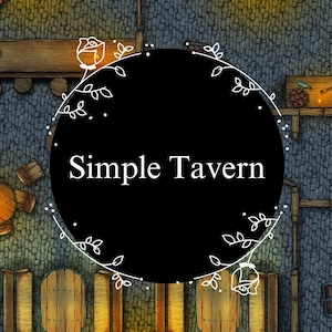 Eenvoudige tavernekaart, Battle Maps for Dungeons and Dragons, Roll20, Foundry, DnD Digital Maps