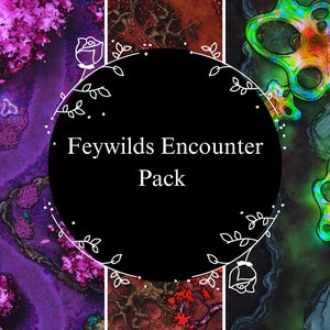 Cartes de bataille Feywilds pour donjons et dragons, cartes numériques Roll20, Foundry, D&D