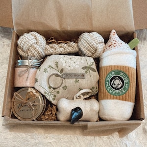Presente para amantes de cães | Presente para spa para mães de cães | Presente para babás de animais de estimação | Caixa de presente para amantes de cães | Presente para mães de cães | Amante de café | Presente para ela | Cesta de presente para mães de cães |