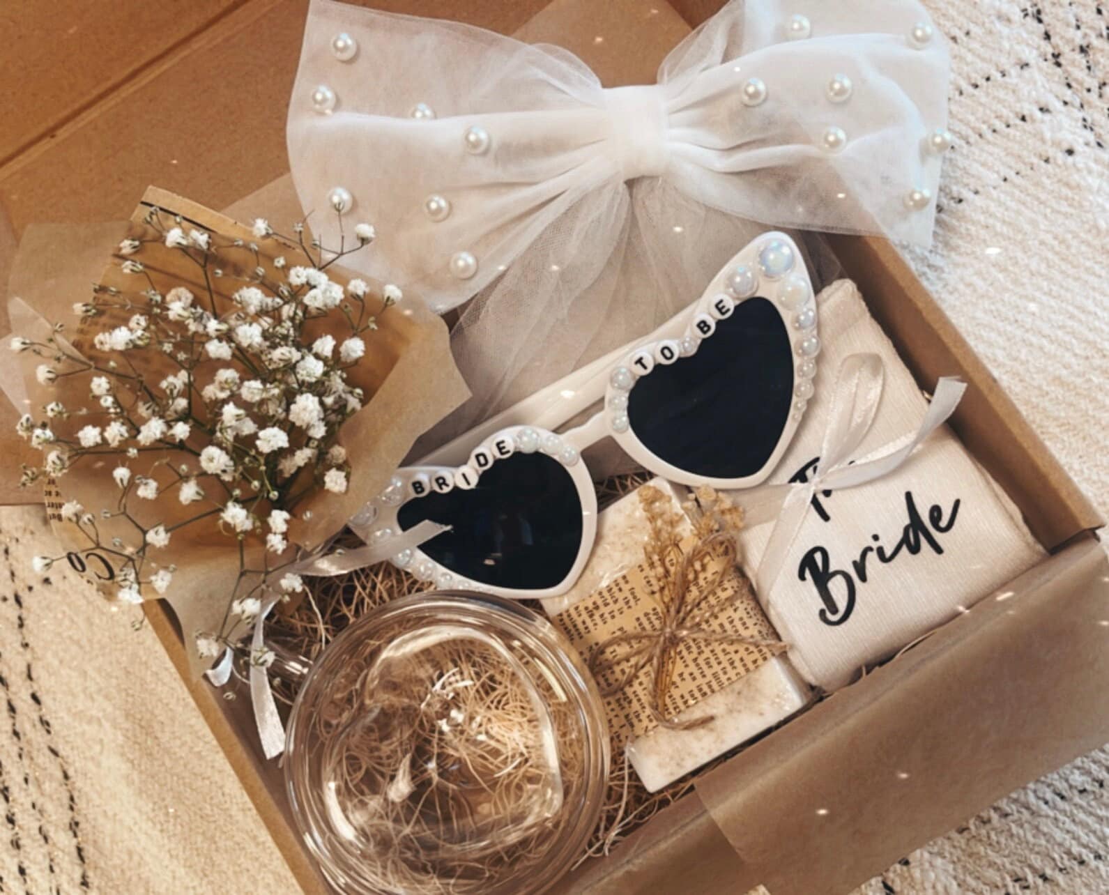 Bride Gift Box with Hat and Sunglasses bachelorette-gift-box-  main image 3