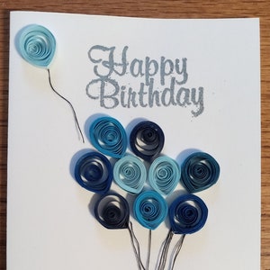 Luftballon Karte zum Geburtstag