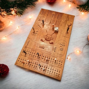 Custom Dice Golf Board Game - Personalized, Wood, Family Fun Game