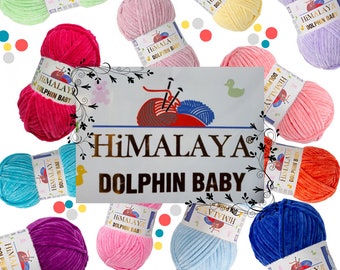 Himalaya Dolphin Baby Yarn IRELAND, Soft Toy Yarn, Baby Knitwear Yarn, Velvet Yarn, Hand Knitting Yarn, Crochet Yarn Blanket Yarn Plush Yar