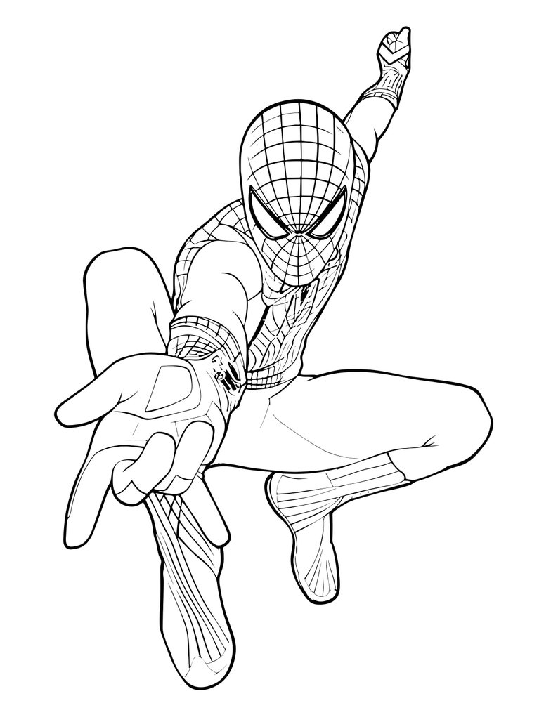 Spiderman Coloring Pages Get Coloring Page Etsy UK