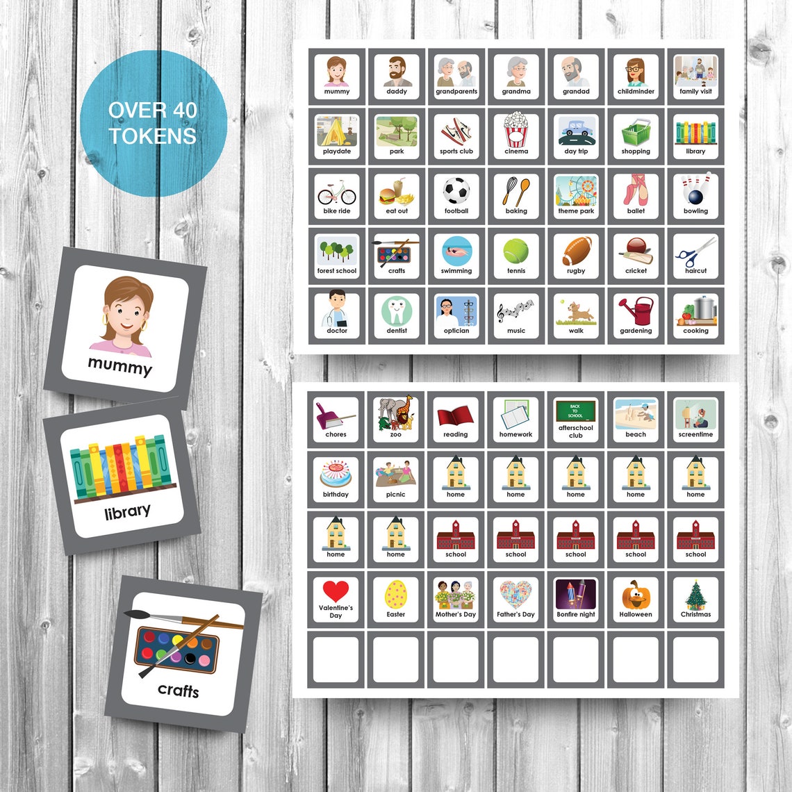 Kids Home Visual Timetable Kids Weekly Planner Kids Daily Schedule ...