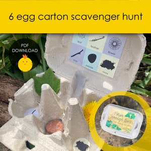 6 egg carton scavenger hunt outdoor nature activity for kids