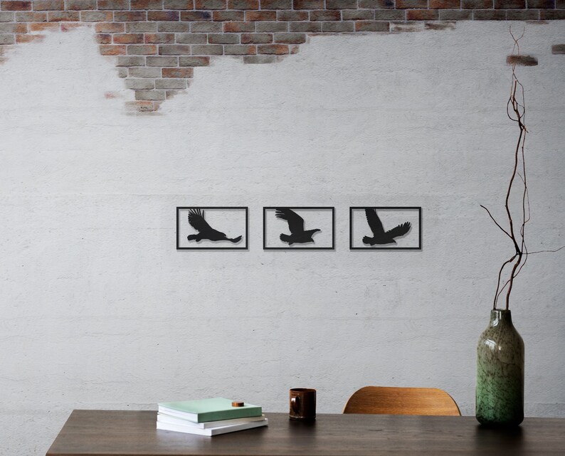 Flying Eagle Three Frames Wall Art - Etsy Canada