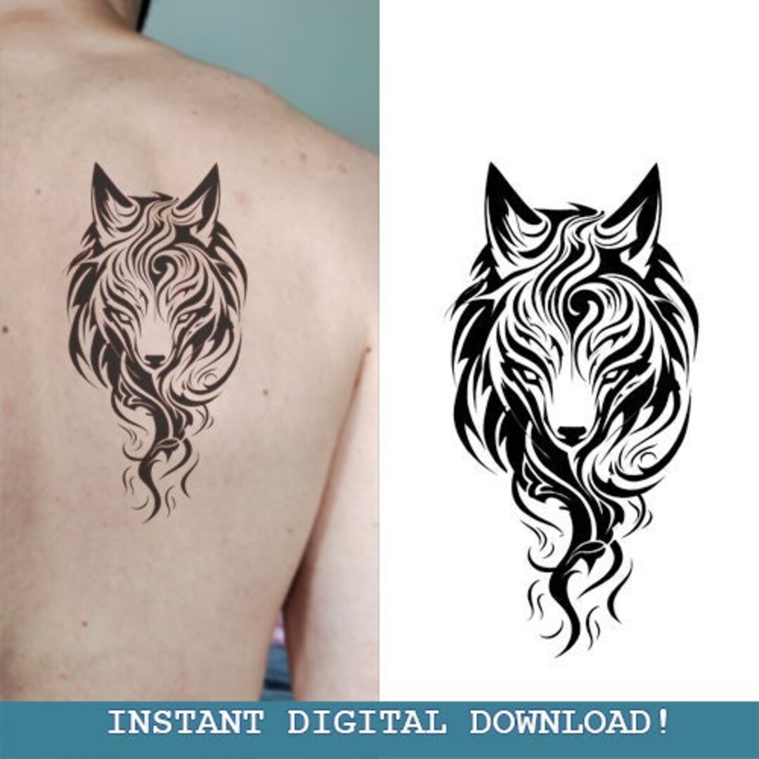 Fenrir Odin's Wolf Tattoo Design Instant Digital L Etsy