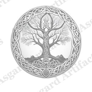 Yggdrasil Tree Of Life Tattoo Design Instant Digital l Download Norse Mythology Scandinavic image 2