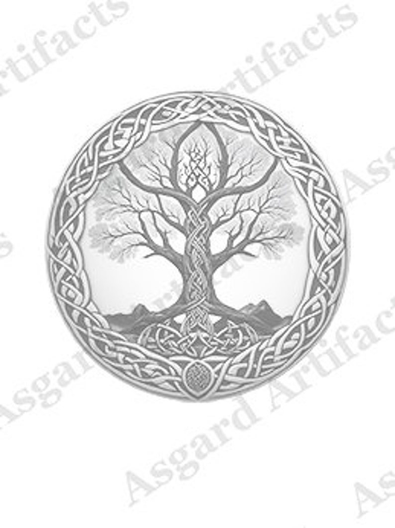 Yggdrasil Tree Of Life Tattoo Design Instant Digital l Download Norse Mythology Scandinavic image 2