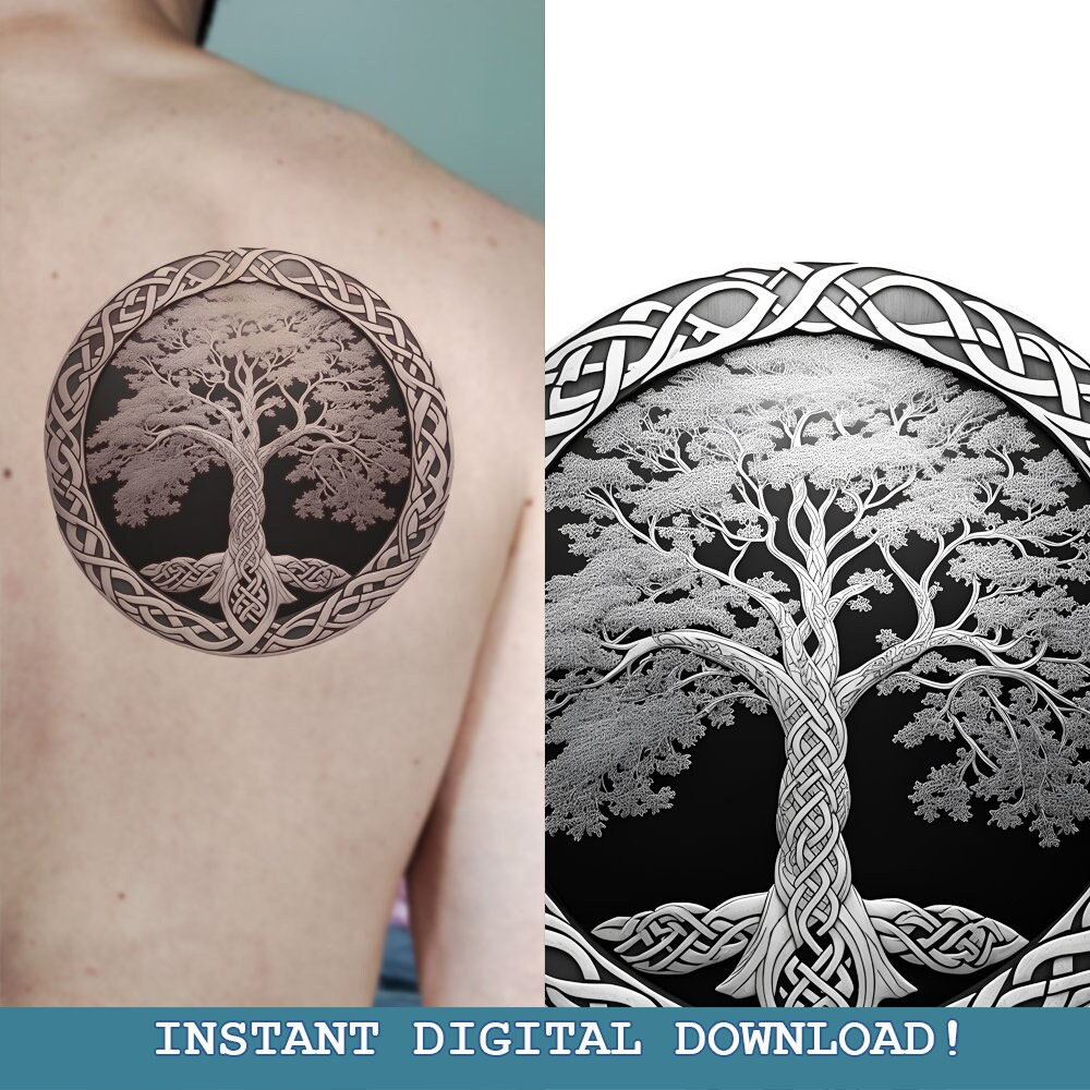 Yggdrasil World Tree Tattoo Design Instant Digital L Download Norse Yggdrasil World Tree Tattoo Design Instant Digital L Download Norse