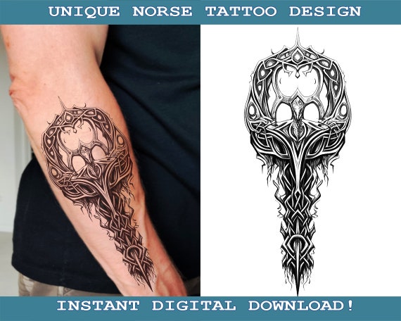 Tribal Tattoo Design Instant Digital Download | Transparent