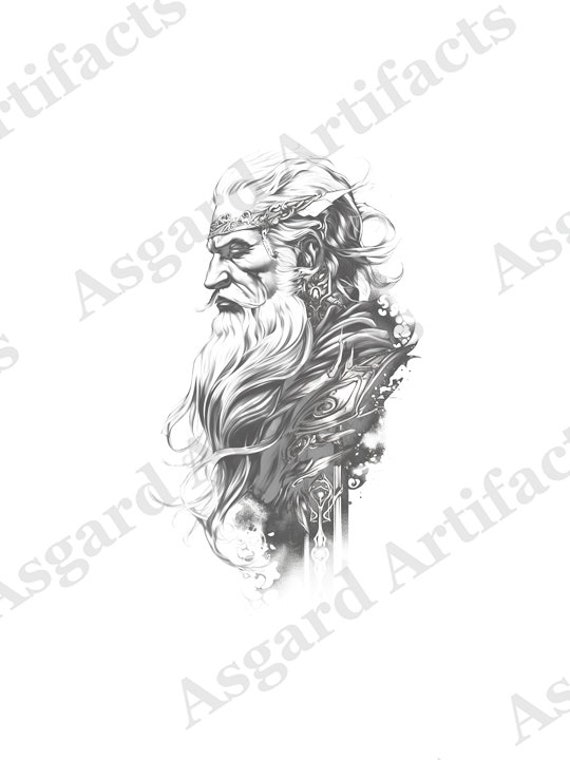 Odin - God of War, Death, Knowledge - Eddy Tattoo Studio