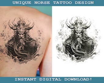 Jotunn Tattoo Design Instant Digital Download | Transparent Background | Norse Mythology | Scandinavic | Vikings