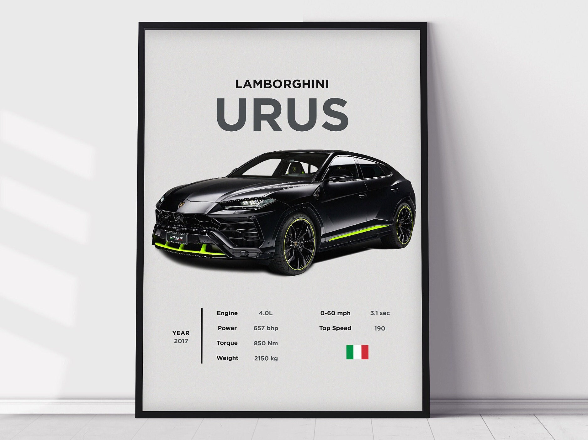 Lamborghini Urus Poster Print, Boys Room Decor, Home Office Art