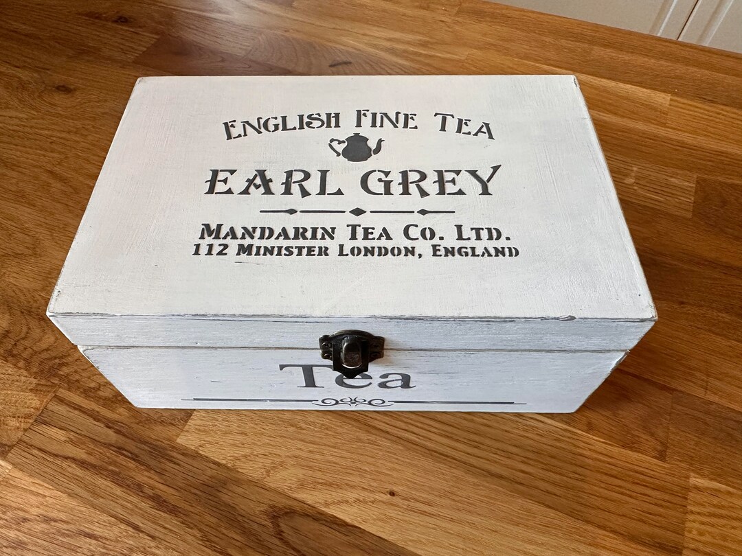 Tea Box 6 Rustic Style, Wood Tea Chest, Wooden Tea Organizer - Etsy