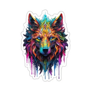 Graffiti Wolf Kiss-Cut Stickers