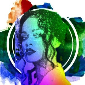 Rainbow Rihanna Wall Art