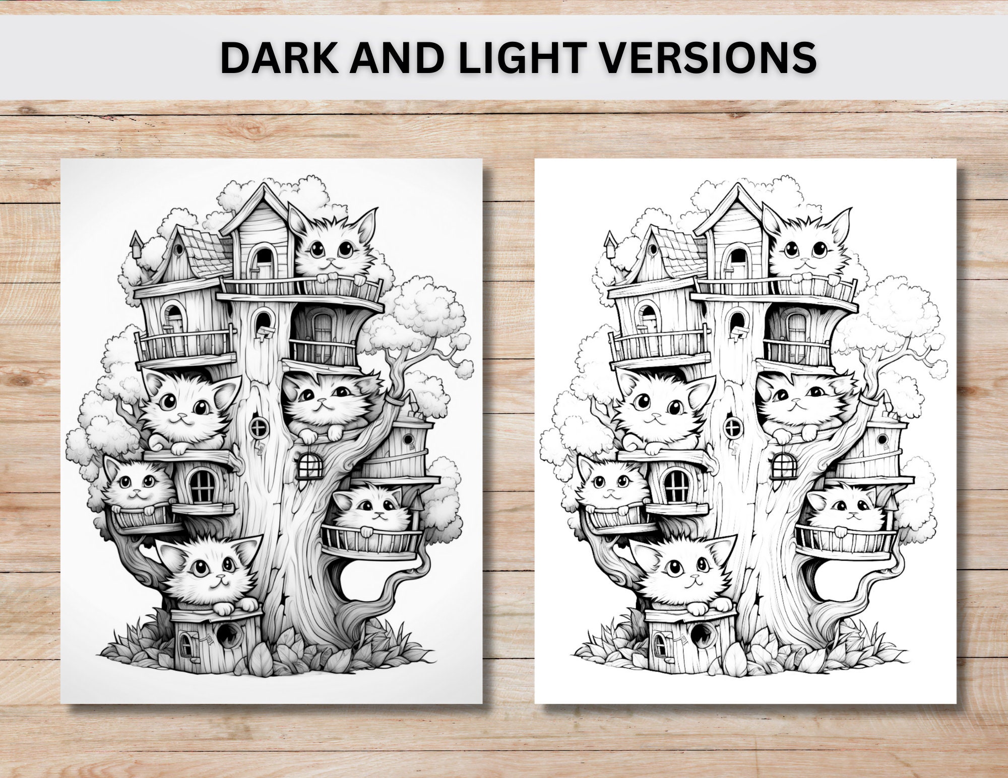 Fantasy Cat House Coloring Pages Cat Tree House Coloring Pages Adult