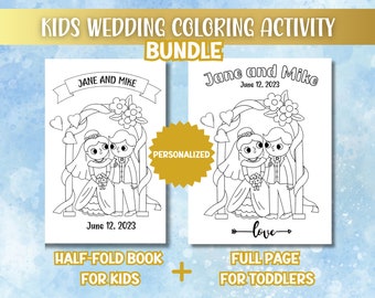 Kids and Toddler Wedding Activity Bundle Pack Kids Wedding Coloring Book Kids Wedding Coloring Pages Toddler Busy Book Wedding Printable PDF