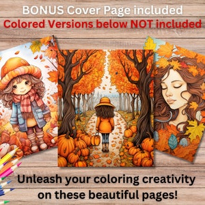Fall Coloring Pages Autumn Coloring Pages Adult Coloring Book PDF Printable October Coloring Happy Fall Autumn Leaves Fall Pumpkin Patches image 2