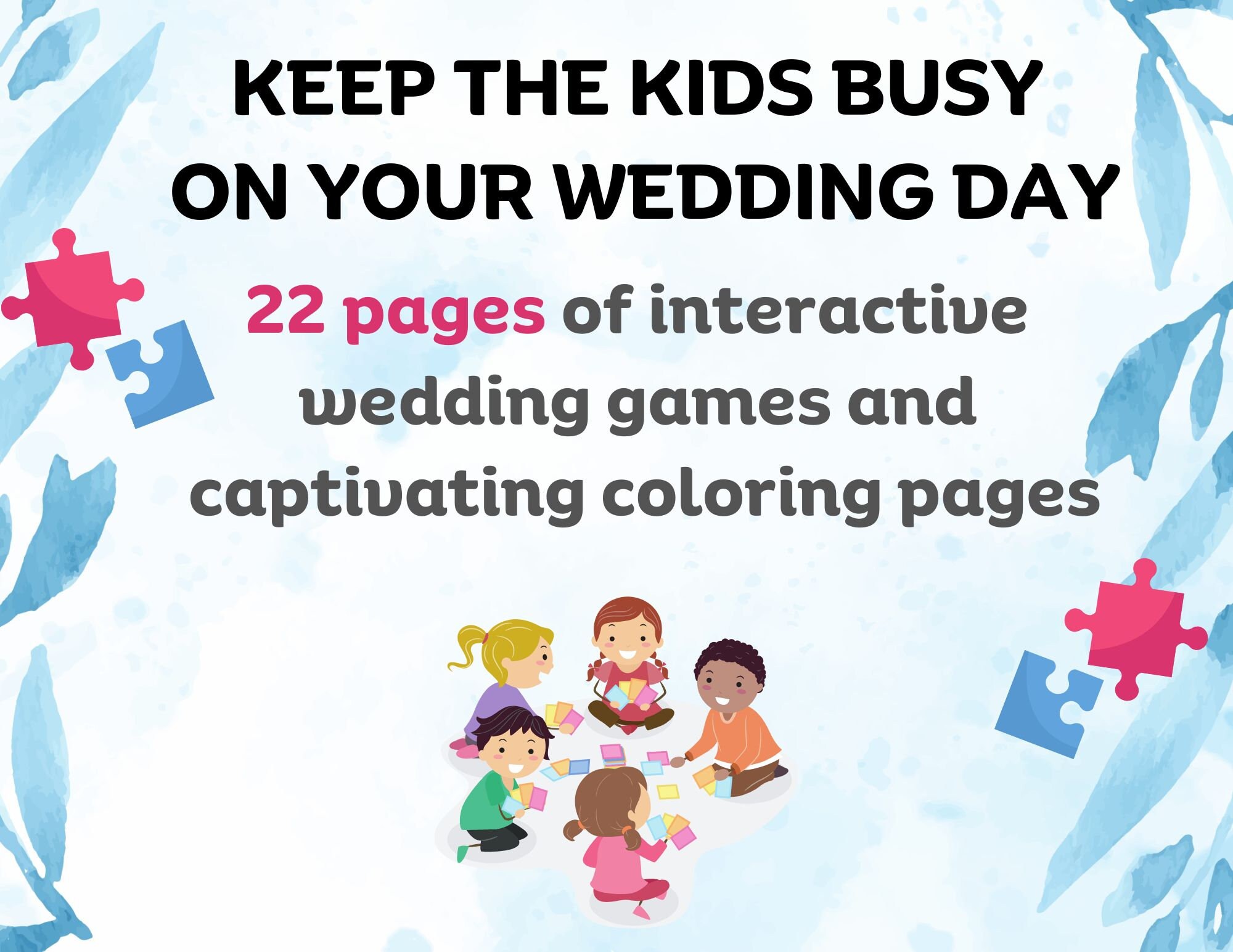 Wedding Coloring Book Kids Printable Wedding Coloring Page Kids Wedding ...