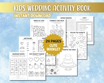 Kinder Hochzeit Malseiten Kinder Hochzeit Aktivität Buch Empfang Hochzeit Tischspiele Kinder Hochzeit Booklet Printable Sofortiger digitaler Download