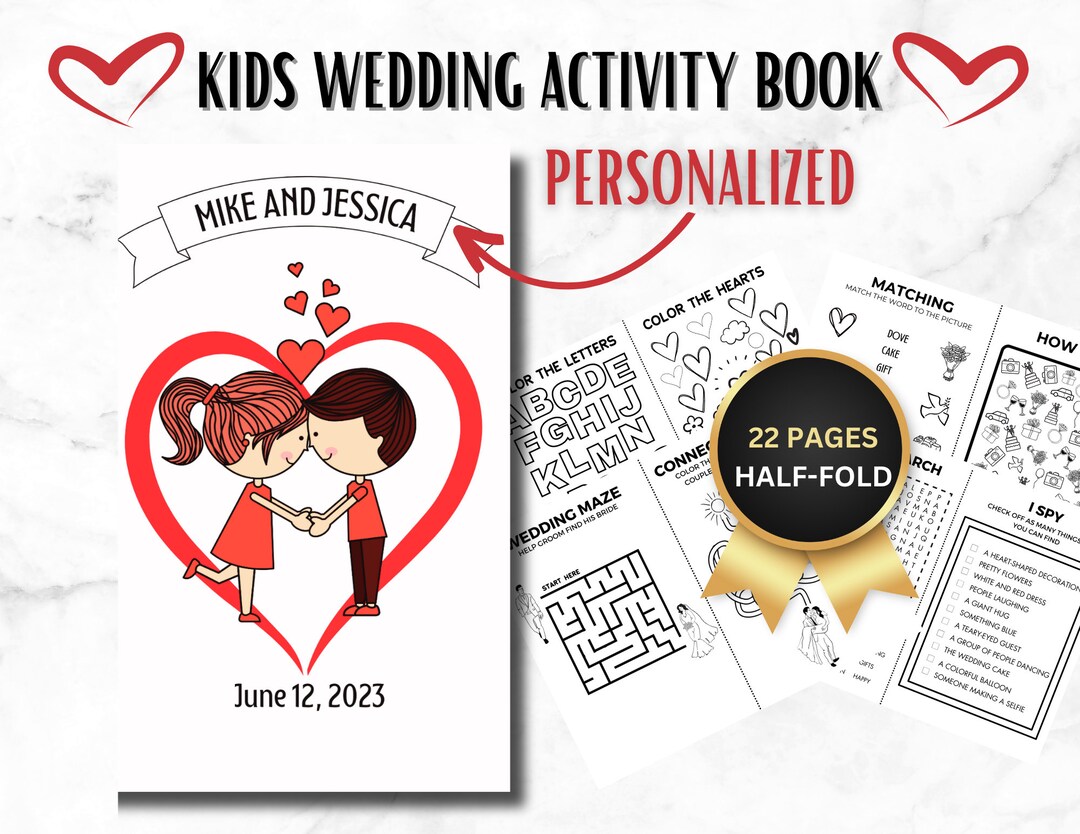 Wedding Coloring Book Kids Printable Wedding Coloring Page - Etsy