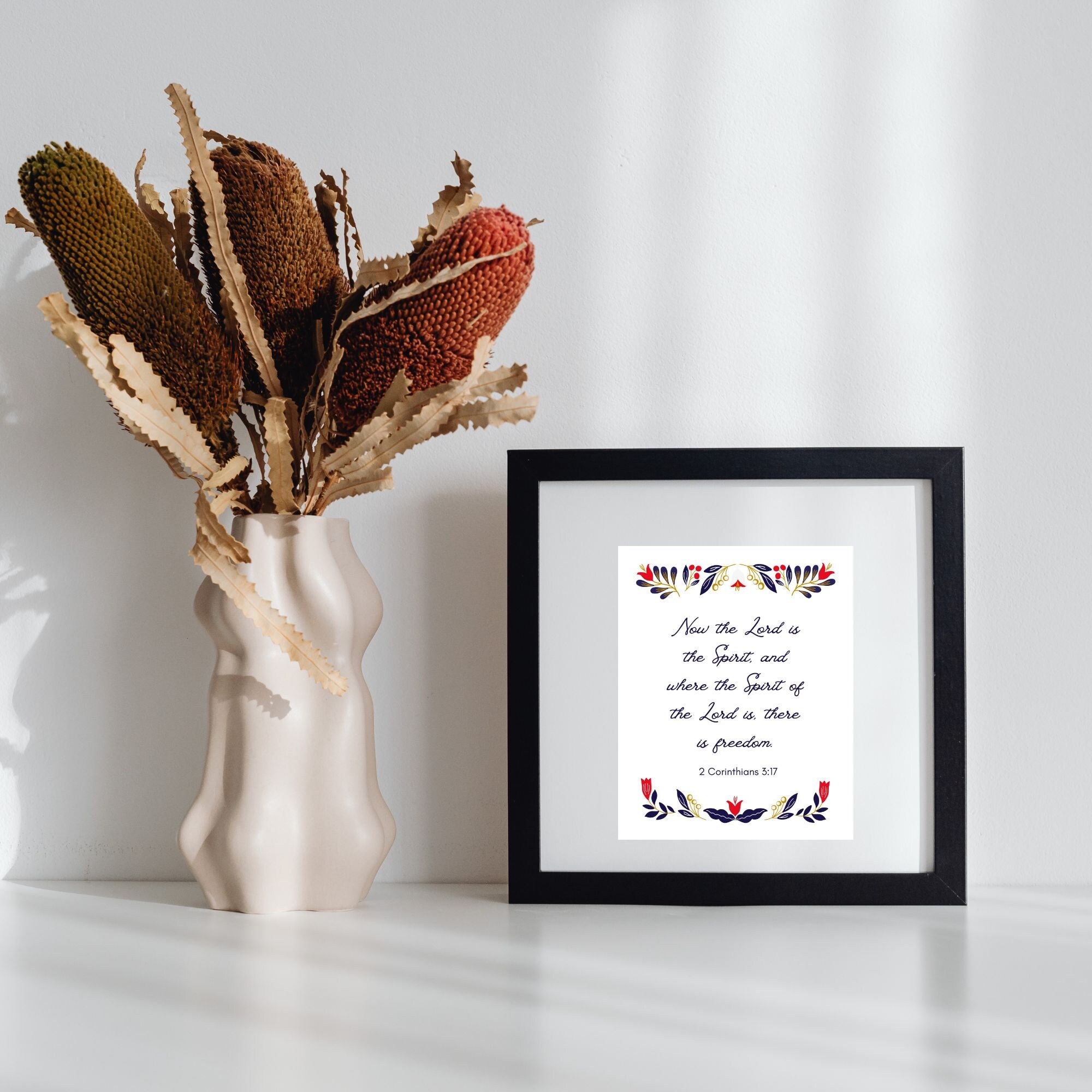 Instant Print Cor 2 Corinthians 3:17, Instant Download Wall Art Freedom Bible Verse ...