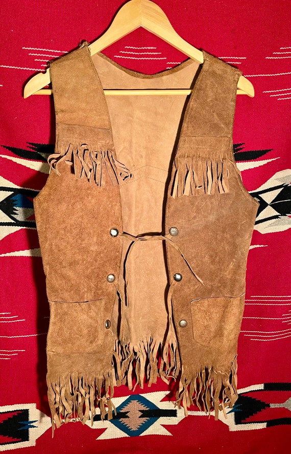 Vintage Leather Tassel Vest