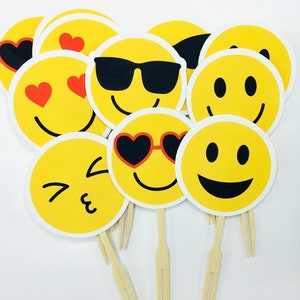 Emoji Party Cupcake Toppers