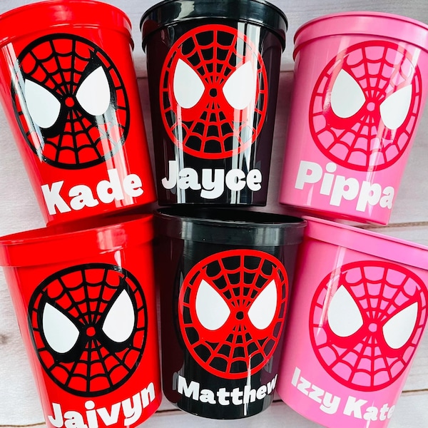 Vasos para fiesta de Spiderman - Vasos Stadium de 16 oz