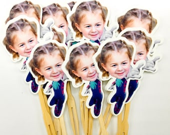 Ghost Spider Personalized Photo Cupcake Toppers - 12ct