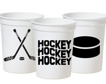 Hockey Party Cups - 16oz Stadium Cups