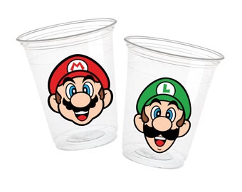 Super Mario Party Cups - 16oz Disposable Cups