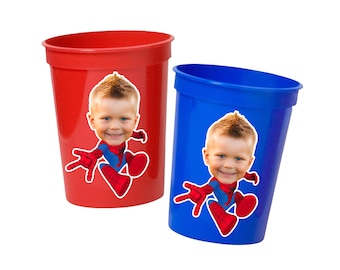 Spiderman Photo Party Cups - 16oz Stadium Cups