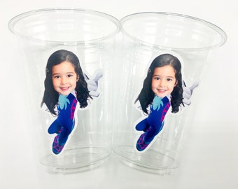 Vasos desechables de 16 oz para fiestas con cara de araña fantasma