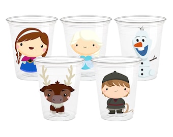 Frozen Party Cups - 16oz Disposable Cups