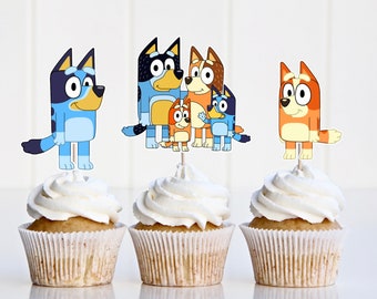 Bluey Cupcake Toppers - Bluey Party